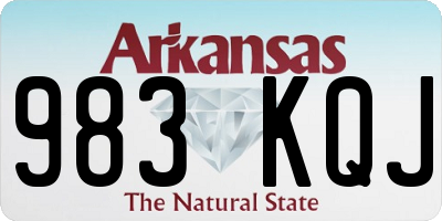 AR license plate 983KQJ