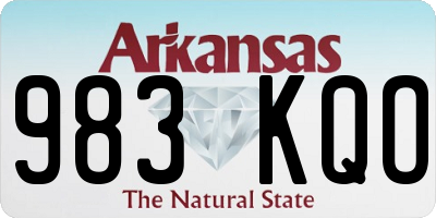 AR license plate 983KQO