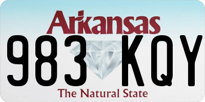AR license plate 983KQY