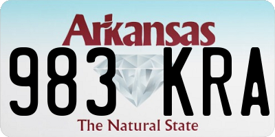 AR license plate 983KRA