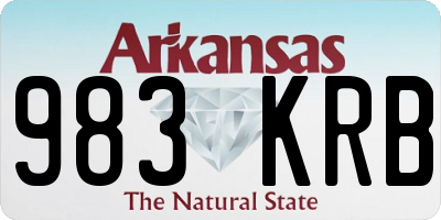 AR license plate 983KRB