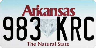 AR license plate 983KRC