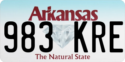AR license plate 983KRE
