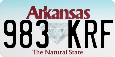 AR license plate 983KRF