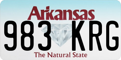 AR license plate 983KRG