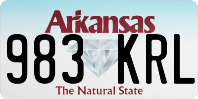 AR license plate 983KRL