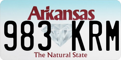 AR license plate 983KRM