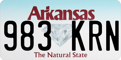 AR license plate 983KRN