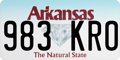 AR license plate 983KRO