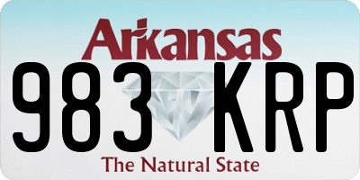 AR license plate 983KRP