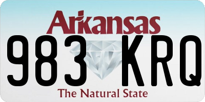 AR license plate 983KRQ