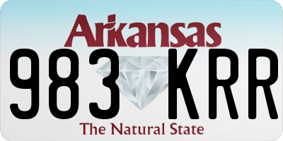 AR license plate 983KRR