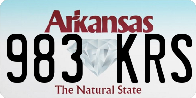 AR license plate 983KRS