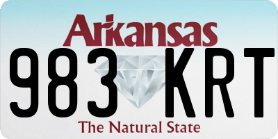 AR license plate 983KRT