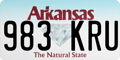 AR license plate 983KRU