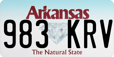 AR license plate 983KRV
