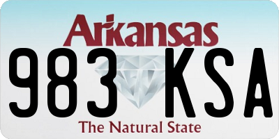 AR license plate 983KSA