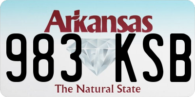 AR license plate 983KSB