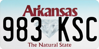 AR license plate 983KSC