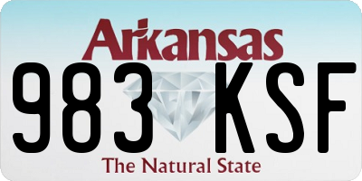 AR license plate 983KSF