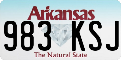 AR license plate 983KSJ