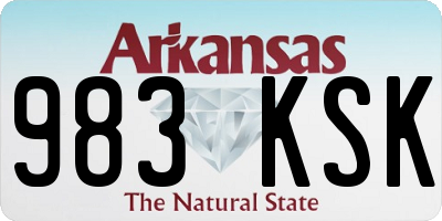 AR license plate 983KSK