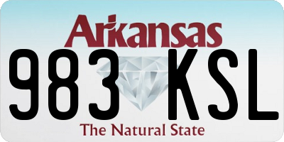 AR license plate 983KSL