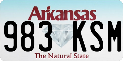 AR license plate 983KSM