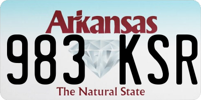 AR license plate 983KSR