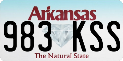 AR license plate 983KSS