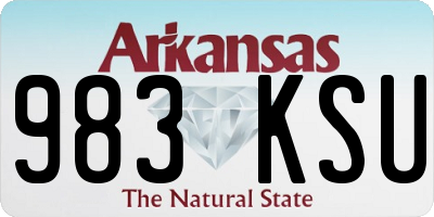 AR license plate 983KSU