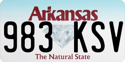 AR license plate 983KSV