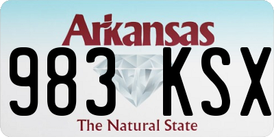 AR license plate 983KSX