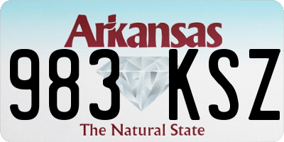AR license plate 983KSZ