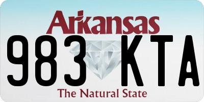 AR license plate 983KTA