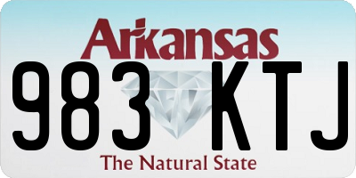 AR license plate 983KTJ