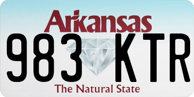 AR license plate 983KTR