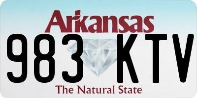 AR license plate 983KTV