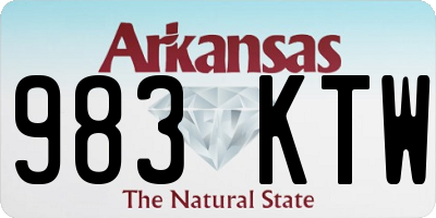 AR license plate 983KTW