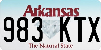 AR license plate 983KTX
