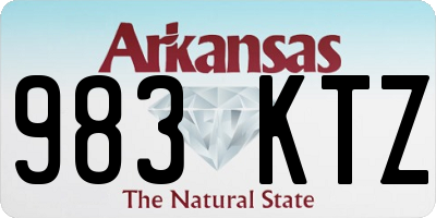 AR license plate 983KTZ