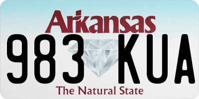 AR license plate 983KUA