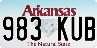 AR license plate 983KUB