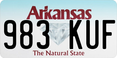 AR license plate 983KUF