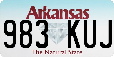 AR license plate 983KUJ