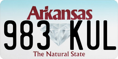 AR license plate 983KUL