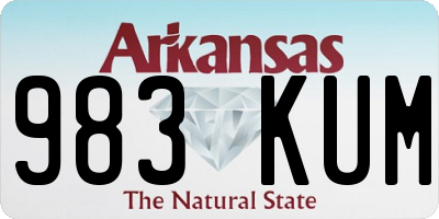 AR license plate 983KUM
