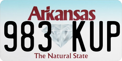 AR license plate 983KUP