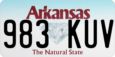 AR license plate 983KUV