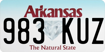 AR license plate 983KUZ